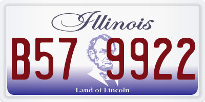 IL license plate B579922