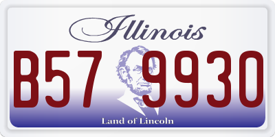 IL license plate B579930