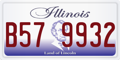 IL license plate B579932