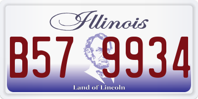 IL license plate B579934