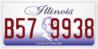 IL license plate B579938