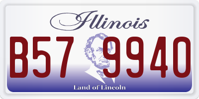 IL license plate B579940