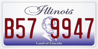 IL license plate B579947
