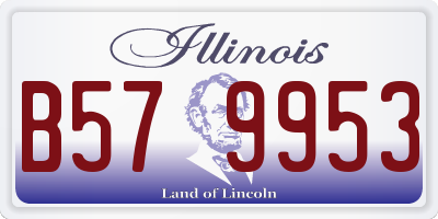 IL license plate B579953