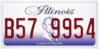 IL license plate B579954