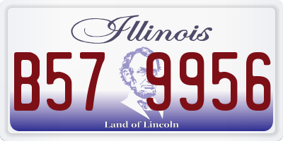 IL license plate B579956