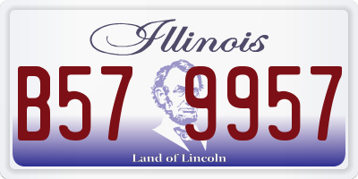 IL license plate B579957