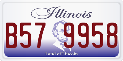 IL license plate B579958