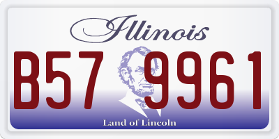 IL license plate B579961