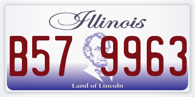 IL license plate B579963