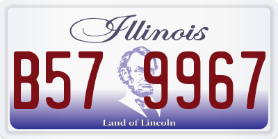 IL license plate B579967