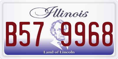 IL license plate B579968