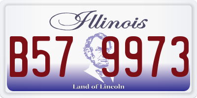 IL license plate B579973