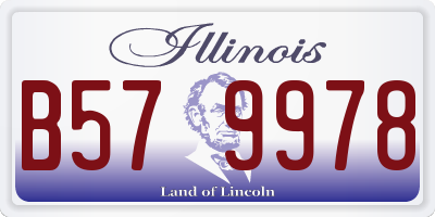IL license plate B579978