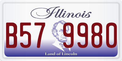IL license plate B579980