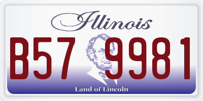IL license plate B579981