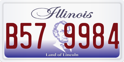 IL license plate B579984