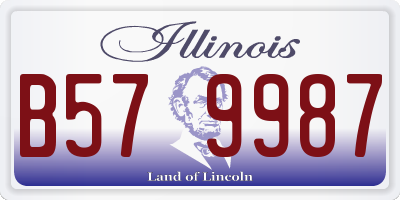 IL license plate B579987