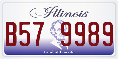 IL license plate B579989
