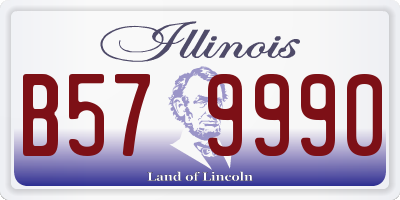 IL license plate B579990