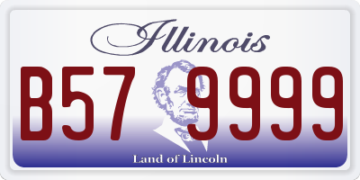 IL license plate B579999