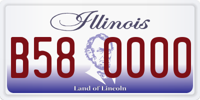 IL license plate B580000