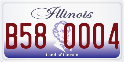 IL license plate B580004