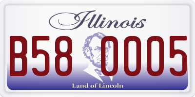 IL license plate B580005