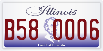 IL license plate B580006