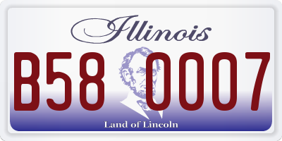 IL license plate B580007