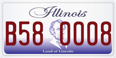 IL license plate B580008