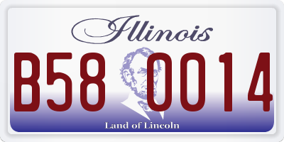 IL license plate B580014