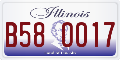 IL license plate B580017