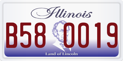 IL license plate B580019