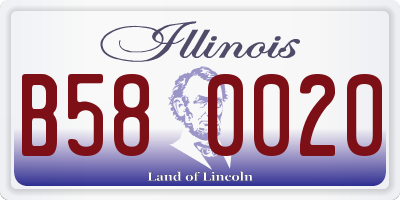 IL license plate B580020
