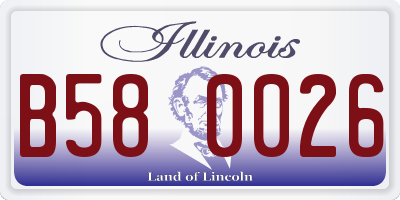 IL license plate B580026