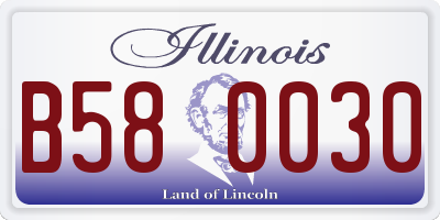 IL license plate B580030