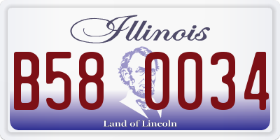 IL license plate B580034