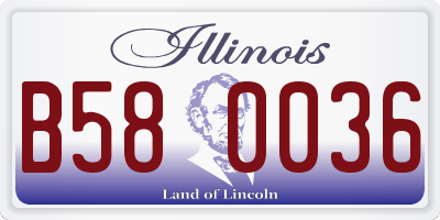 IL license plate B580036