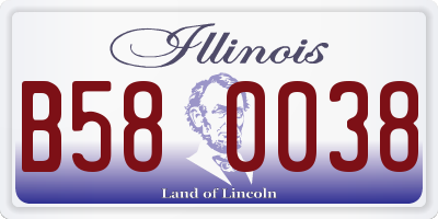 IL license plate B580038