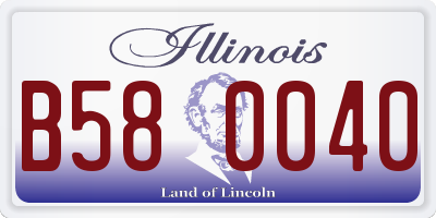 IL license plate B580040