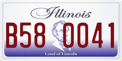 IL license plate B580041