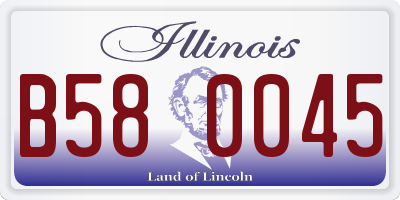 IL license plate B580045