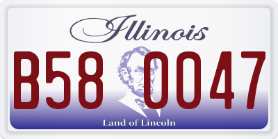 IL license plate B580047