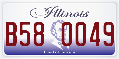 IL license plate B580049