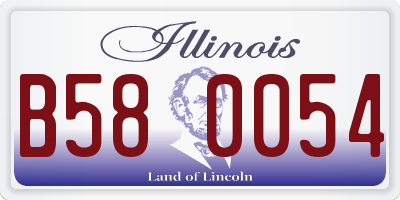 IL license plate B580054