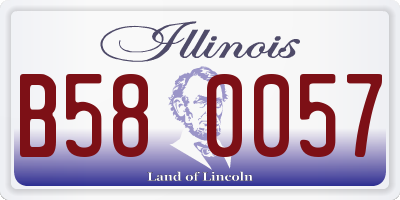 IL license plate B580057