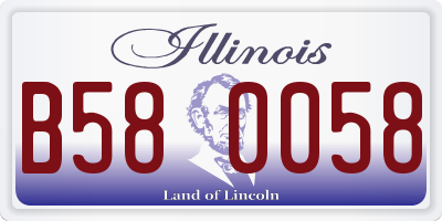 IL license plate B580058