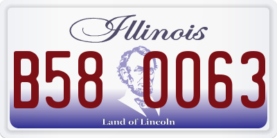 IL license plate B580063