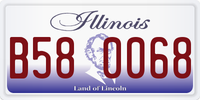 IL license plate B580068